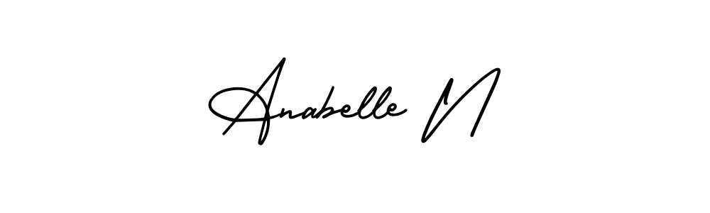 Anabelle N stylish signature style. Best Handwritten Sign (AmerikaSignatureDemo-Regular) for my name. Handwritten Signature Collection Ideas for my name Anabelle N. Anabelle N signature style 3 images and pictures png