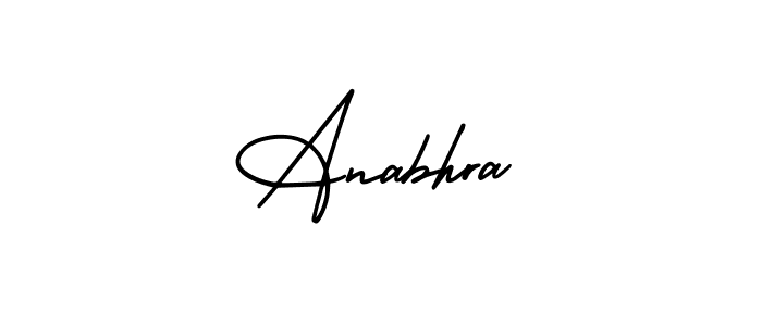 How to make Anabhra signature? AmerikaSignatureDemo-Regular is a professional autograph style. Create handwritten signature for Anabhra name. Anabhra signature style 3 images and pictures png