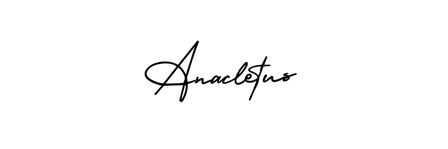 Make a beautiful signature design for name Anacletus. With this signature (AmerikaSignatureDemo-Regular) style, you can create a handwritten signature for free. Anacletus signature style 3 images and pictures png