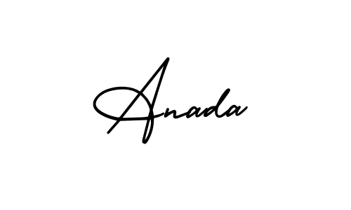 Anada stylish signature style. Best Handwritten Sign (AmerikaSignatureDemo-Regular) for my name. Handwritten Signature Collection Ideas for my name Anada. Anada signature style 3 images and pictures png