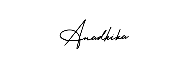This is the best signature style for the Anadhika name. Also you like these signature font (AmerikaSignatureDemo-Regular). Mix name signature. Anadhika signature style 3 images and pictures png