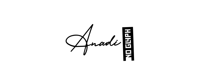 AmerikaSignatureDemo-Regular is a professional signature style that is perfect for those who want to add a touch of class to their signature. It is also a great choice for those who want to make their signature more unique. Get Anadi♡ name to fancy signature for free. Anadi♡ signature style 3 images and pictures png