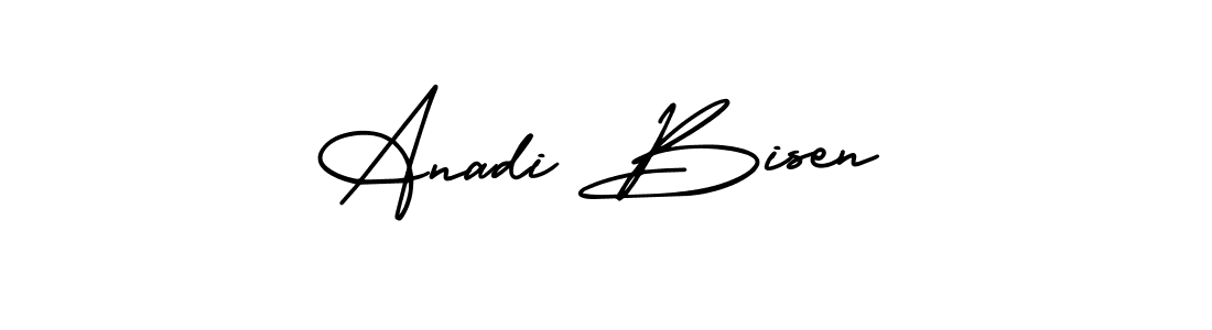 Create a beautiful signature design for name Anadi Bisen. With this signature (AmerikaSignatureDemo-Regular) fonts, you can make a handwritten signature for free. Anadi Bisen signature style 3 images and pictures png