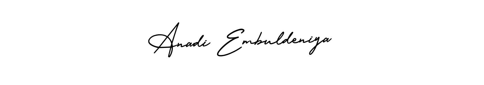 Anadi Embuldeniya stylish signature style. Best Handwritten Sign (AmerikaSignatureDemo-Regular) for my name. Handwritten Signature Collection Ideas for my name Anadi Embuldeniya. Anadi Embuldeniya signature style 3 images and pictures png