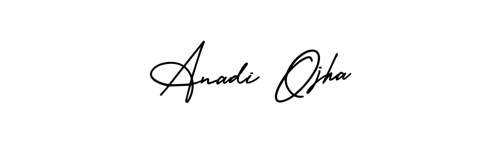 Anadi Ojha stylish signature style. Best Handwritten Sign (AmerikaSignatureDemo-Regular) for my name. Handwritten Signature Collection Ideas for my name Anadi Ojha. Anadi Ojha signature style 3 images and pictures png