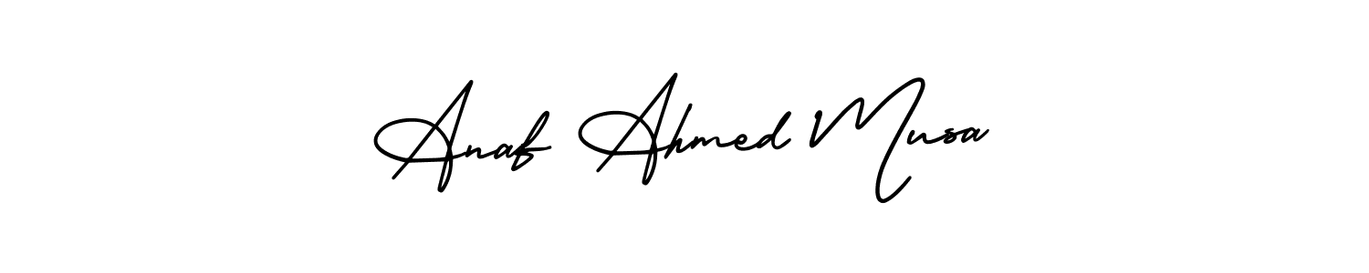 Also You can easily find your signature by using the search form. We will create Anaf Ahmed Musa name handwritten signature images for you free of cost using AmerikaSignatureDemo-Regular sign style. Anaf Ahmed Musa signature style 3 images and pictures png