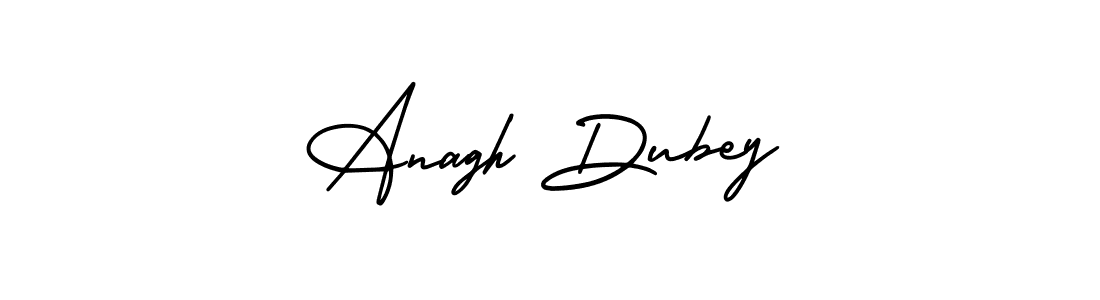 Make a beautiful signature design for name Anagh Dubey. With this signature (AmerikaSignatureDemo-Regular) style, you can create a handwritten signature for free. Anagh Dubey signature style 3 images and pictures png