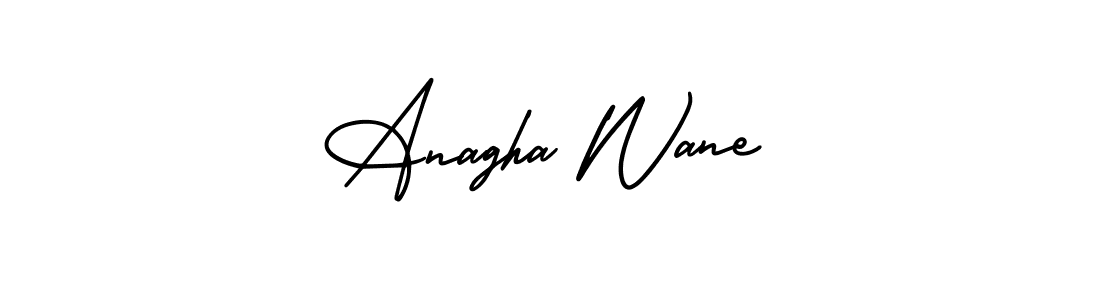 This is the best signature style for the Anagha Wane name. Also you like these signature font (AmerikaSignatureDemo-Regular). Mix name signature. Anagha Wane signature style 3 images and pictures png