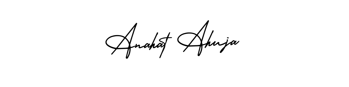 Create a beautiful signature design for name Anahat Ahuja. With this signature (AmerikaSignatureDemo-Regular) fonts, you can make a handwritten signature for free. Anahat Ahuja signature style 3 images and pictures png