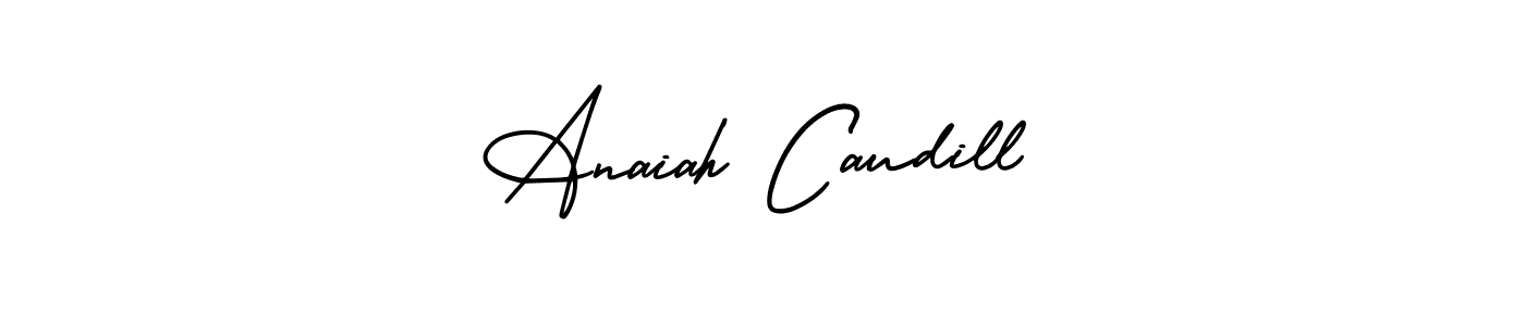 This is the best signature style for the Anaiah Caudill name. Also you like these signature font (AmerikaSignatureDemo-Regular). Mix name signature. Anaiah Caudill signature style 3 images and pictures png