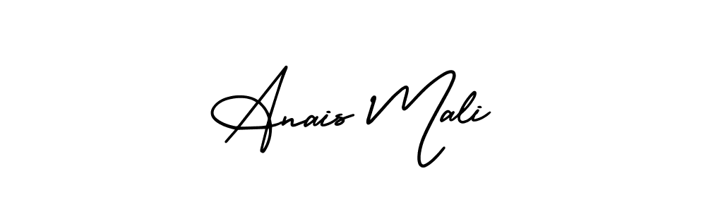 The best way (AmerikaSignatureDemo-Regular) to make a short signature is to pick only two or three words in your name. The name Anais Mali include a total of six letters. For converting this name. Anais Mali signature style 3 images and pictures png