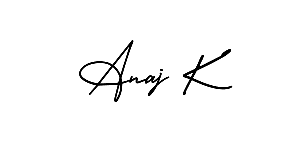 Make a beautiful signature design for name Anaj K. Use this online signature maker to create a handwritten signature for free. Anaj K signature style 3 images and pictures png