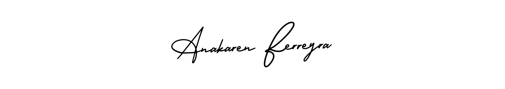 Make a beautiful signature design for name Anakaren Ferreyra. With this signature (AmerikaSignatureDemo-Regular) style, you can create a handwritten signature for free. Anakaren Ferreyra signature style 3 images and pictures png