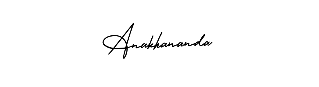 Make a beautiful signature design for name Anakhananda. With this signature (AmerikaSignatureDemo-Regular) style, you can create a handwritten signature for free. Anakhananda signature style 3 images and pictures png