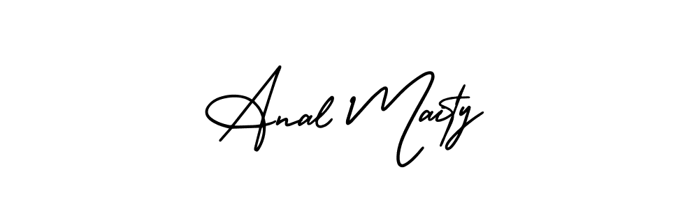 How to make Anal Maity signature? AmerikaSignatureDemo-Regular is a professional autograph style. Create handwritten signature for Anal Maity name. Anal Maity signature style 3 images and pictures png
