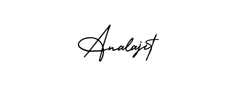 Use a signature maker to create a handwritten signature online. With this signature software, you can design (AmerikaSignatureDemo-Regular) your own signature for name Analajit. Analajit signature style 3 images and pictures png