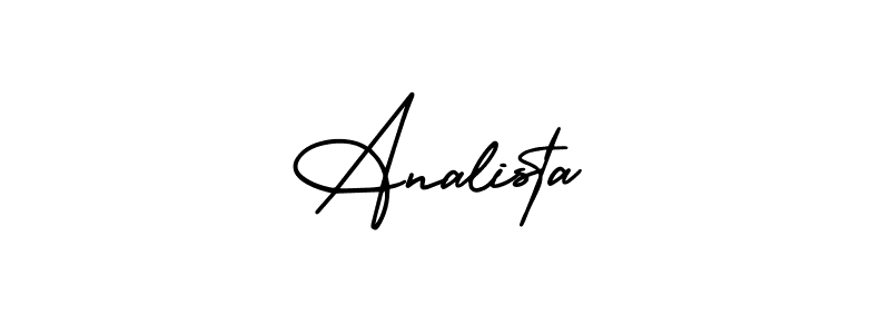 Use a signature maker to create a handwritten signature online. With this signature software, you can design (AmerikaSignatureDemo-Regular) your own signature for name Analista. Analista signature style 3 images and pictures png