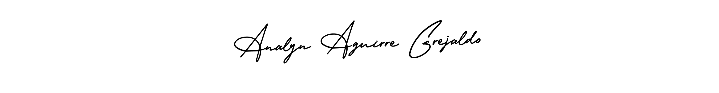 Use a signature maker to create a handwritten signature online. With this signature software, you can design (AmerikaSignatureDemo-Regular) your own signature for name Analyn Aguirre Grejaldo. Analyn Aguirre Grejaldo signature style 3 images and pictures png