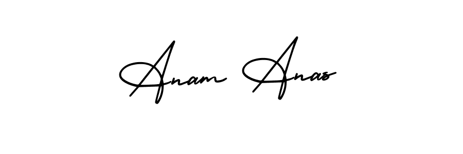 Create a beautiful signature design for name Anam Anas. With this signature (AmerikaSignatureDemo-Regular) fonts, you can make a handwritten signature for free. Anam Anas signature style 3 images and pictures png