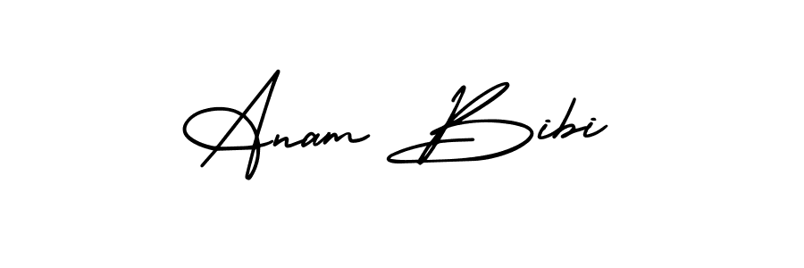 Make a beautiful signature design for name Anam Bibi. With this signature (AmerikaSignatureDemo-Regular) style, you can create a handwritten signature for free. Anam Bibi signature style 3 images and pictures png