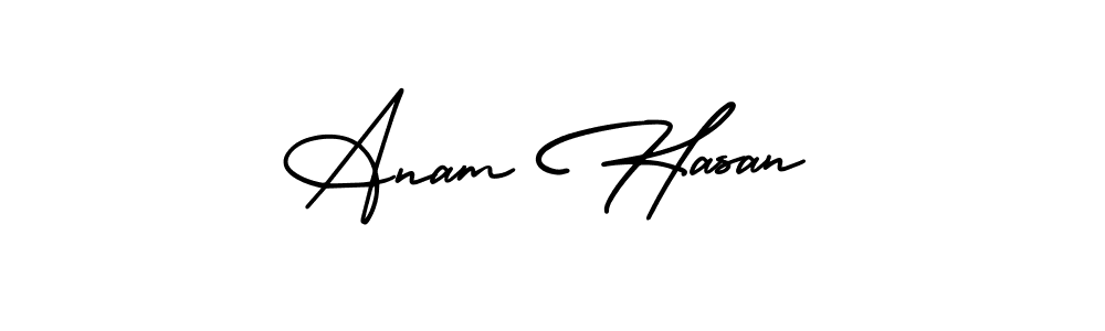 Also You can easily find your signature by using the search form. We will create Anam Hasan name handwritten signature images for you free of cost using AmerikaSignatureDemo-Regular sign style. Anam Hasan signature style 3 images and pictures png