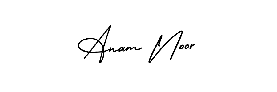 How to make Anam Noor name signature. Use AmerikaSignatureDemo-Regular style for creating short signs online. This is the latest handwritten sign. Anam Noor signature style 3 images and pictures png