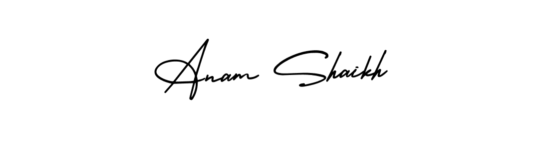 How to Draw Anam Shaikh signature style? AmerikaSignatureDemo-Regular is a latest design signature styles for name Anam Shaikh. Anam Shaikh signature style 3 images and pictures png