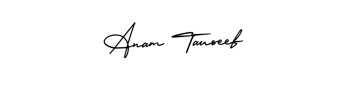 Make a beautiful signature design for name Anam Tauseef. With this signature (AmerikaSignatureDemo-Regular) style, you can create a handwritten signature for free. Anam Tauseef signature style 3 images and pictures png