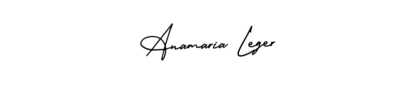 How to make Anamaria Leger name signature. Use AmerikaSignatureDemo-Regular style for creating short signs online. This is the latest handwritten sign. Anamaria Leger signature style 3 images and pictures png