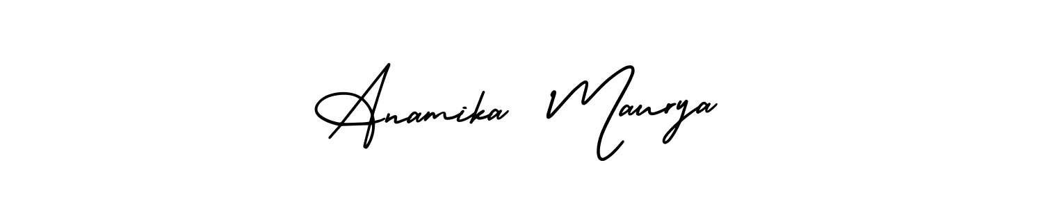 Make a beautiful signature design for name Anamika  Maurya. With this signature (AmerikaSignatureDemo-Regular) style, you can create a handwritten signature for free. Anamika  Maurya signature style 3 images and pictures png