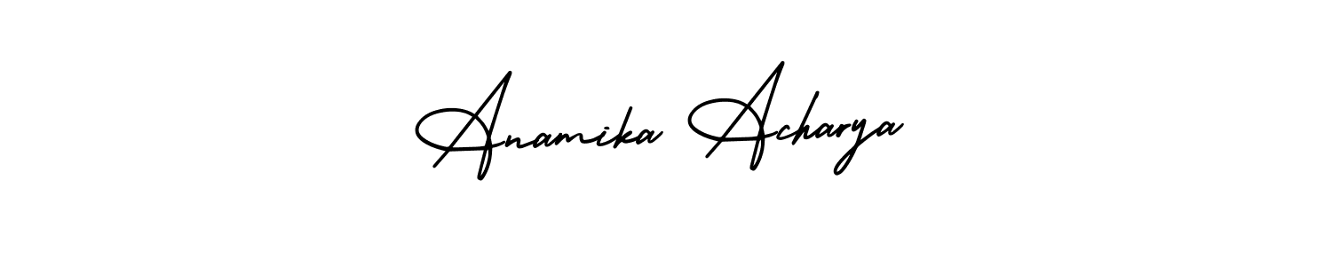 Create a beautiful signature design for name Anamika Acharya. With this signature (AmerikaSignatureDemo-Regular) fonts, you can make a handwritten signature for free. Anamika Acharya signature style 3 images and pictures png