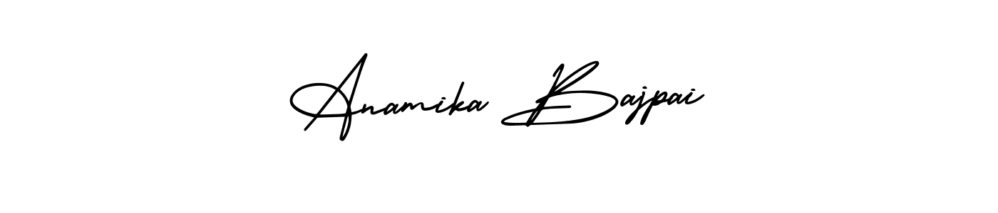Make a short Anamika Bajpai signature style. Manage your documents anywhere anytime using AmerikaSignatureDemo-Regular. Create and add eSignatures, submit forms, share and send files easily. Anamika Bajpai signature style 3 images and pictures png