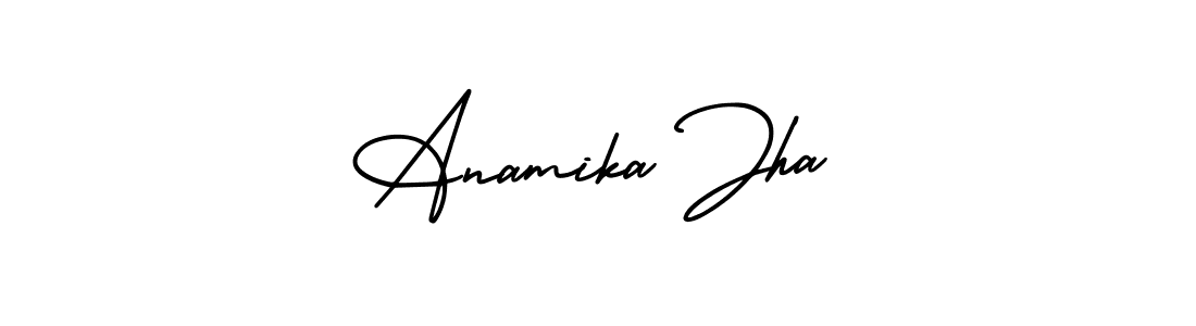 Create a beautiful signature design for name Anamika Jha. With this signature (AmerikaSignatureDemo-Regular) fonts, you can make a handwritten signature for free. Anamika Jha signature style 3 images and pictures png