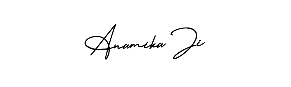 Create a beautiful signature design for name Anamika Ji. With this signature (AmerikaSignatureDemo-Regular) fonts, you can make a handwritten signature for free. Anamika Ji signature style 3 images and pictures png