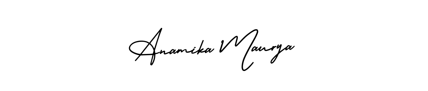 Make a beautiful signature design for name Anamika Maurya. With this signature (AmerikaSignatureDemo-Regular) style, you can create a handwritten signature for free. Anamika Maurya signature style 3 images and pictures png
