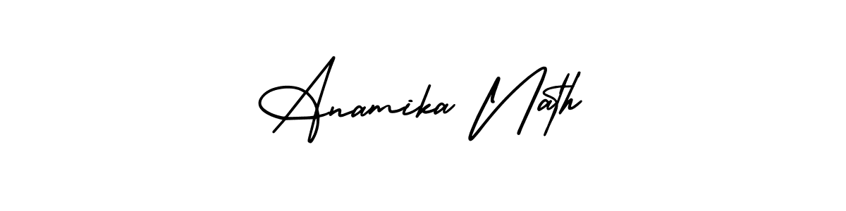 if you are searching for the best signature style for your name Anamika Nath. so please give up your signature search. here we have designed multiple signature styles  using AmerikaSignatureDemo-Regular. Anamika Nath signature style 3 images and pictures png