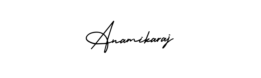 Similarly AmerikaSignatureDemo-Regular is the best handwritten signature design. Signature creator online .You can use it as an online autograph creator for name Anamikaraj. Anamikaraj signature style 3 images and pictures png