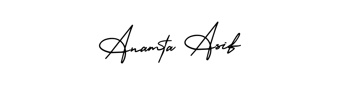 You can use this online signature creator to create a handwritten signature for the name Anamta Asif. This is the best online autograph maker. Anamta Asif signature style 3 images and pictures png