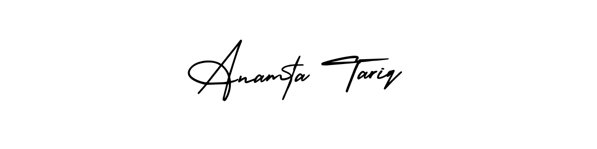 It looks lik you need a new signature style for name Anamta Tariq. Design unique handwritten (AmerikaSignatureDemo-Regular) signature with our free signature maker in just a few clicks. Anamta Tariq signature style 3 images and pictures png