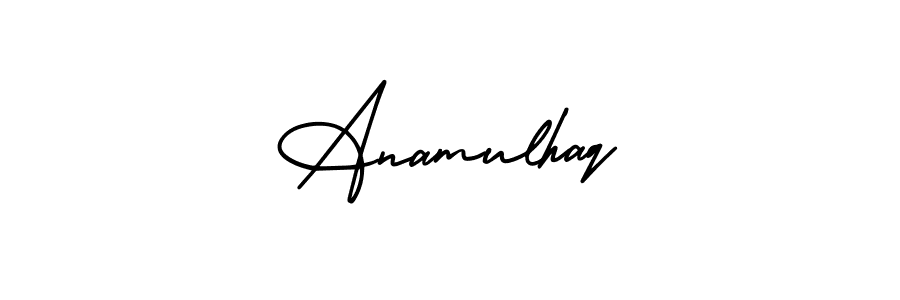 Anamulhaq stylish signature style. Best Handwritten Sign (AmerikaSignatureDemo-Regular) for my name. Handwritten Signature Collection Ideas for my name Anamulhaq. Anamulhaq signature style 3 images and pictures png