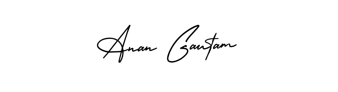 Make a beautiful signature design for name Anan Gautam. Use this online signature maker to create a handwritten signature for free. Anan Gautam signature style 3 images and pictures png