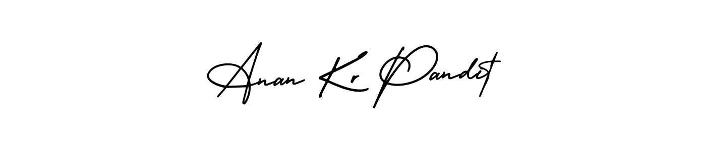 How to make Anan Kr Pandit signature? AmerikaSignatureDemo-Regular is a professional autograph style. Create handwritten signature for Anan Kr Pandit name. Anan Kr Pandit signature style 3 images and pictures png