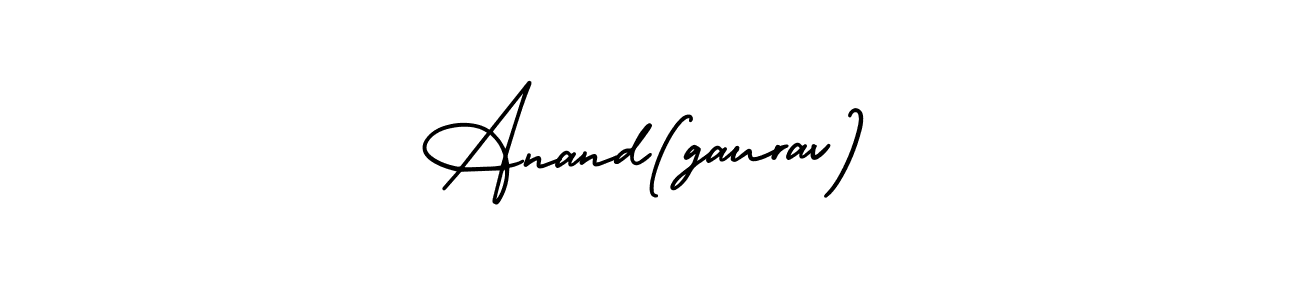 How to make Anand(gaurav) name signature. Use AmerikaSignatureDemo-Regular style for creating short signs online. This is the latest handwritten sign. Anand(gaurav) signature style 3 images and pictures png