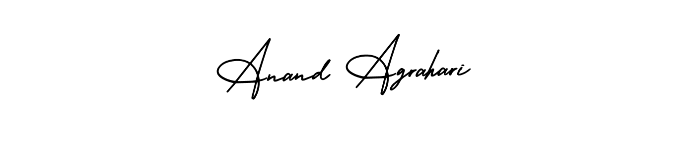 Use a signature maker to create a handwritten signature online. With this signature software, you can design (AmerikaSignatureDemo-Regular) your own signature for name Anand Agrahari. Anand Agrahari signature style 3 images and pictures png