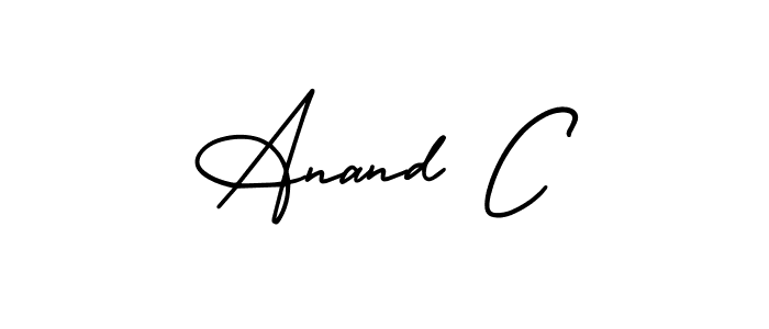 Use a signature maker to create a handwritten signature online. With this signature software, you can design (AmerikaSignatureDemo-Regular) your own signature for name Anand C. Anand C signature style 3 images and pictures png
