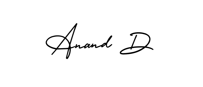 Also You can easily find your signature by using the search form. We will create Anand D name handwritten signature images for you free of cost using AmerikaSignatureDemo-Regular sign style. Anand D signature style 3 images and pictures png