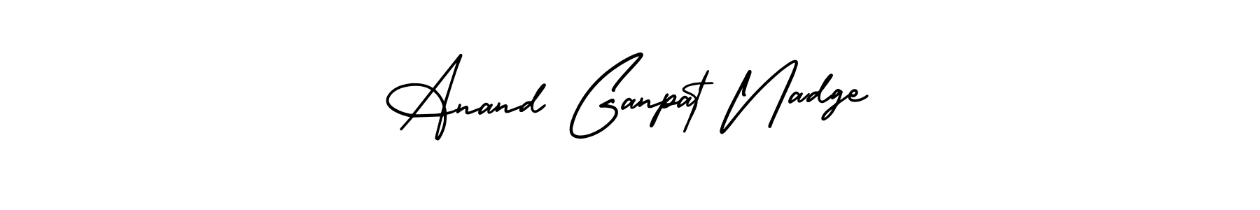 How to make Anand Ganpat Nadge name signature. Use AmerikaSignatureDemo-Regular style for creating short signs online. This is the latest handwritten sign. Anand Ganpat Nadge signature style 3 images and pictures png