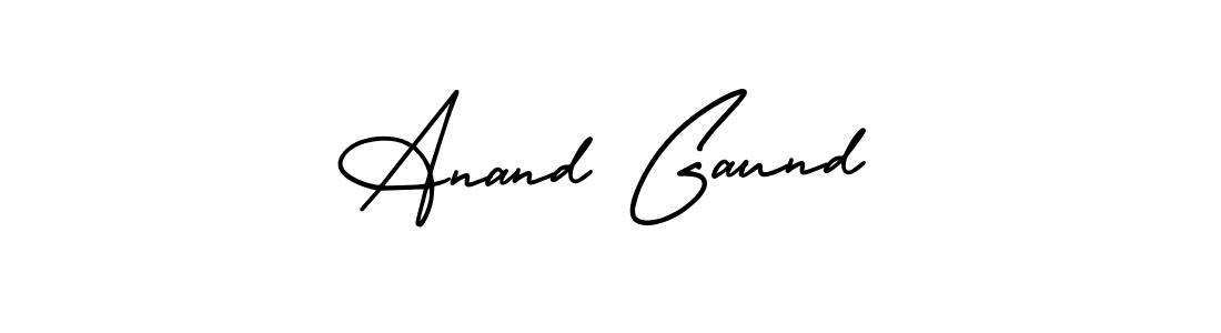 The best way (AmerikaSignatureDemo-Regular) to make a short signature is to pick only two or three words in your name. The name Anand Gaund include a total of six letters. For converting this name. Anand Gaund signature style 3 images and pictures png