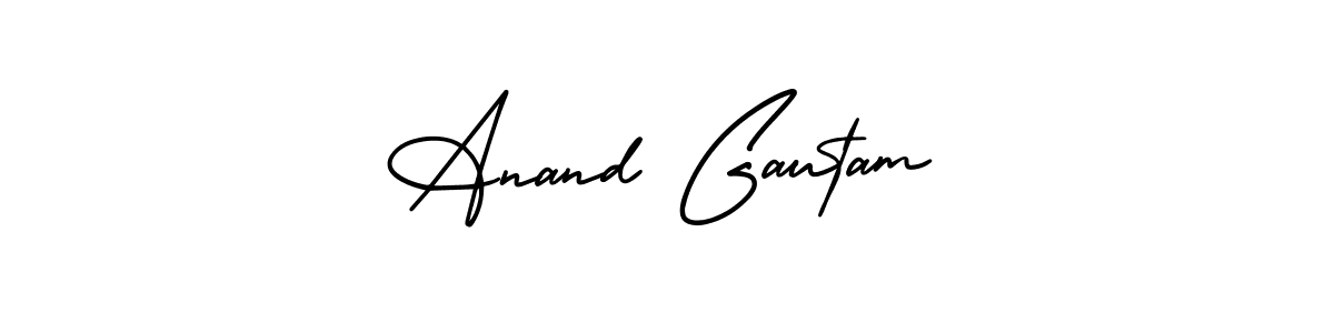 Also You can easily find your signature by using the search form. We will create Anand Gautam name handwritten signature images for you free of cost using AmerikaSignatureDemo-Regular sign style. Anand Gautam signature style 3 images and pictures png