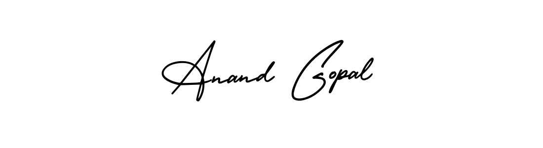 You should practise on your own different ways (AmerikaSignatureDemo-Regular) to write your name (Anand Gopal) in signature. don't let someone else do it for you. Anand Gopal signature style 3 images and pictures png